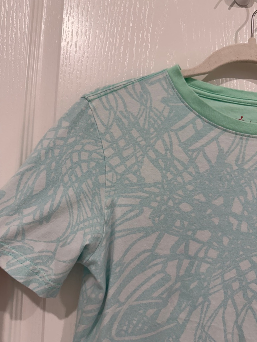 Jordan Aqua Scribble Graphic Tee with Navy Jumpman size youth large - Picture 2 of 5